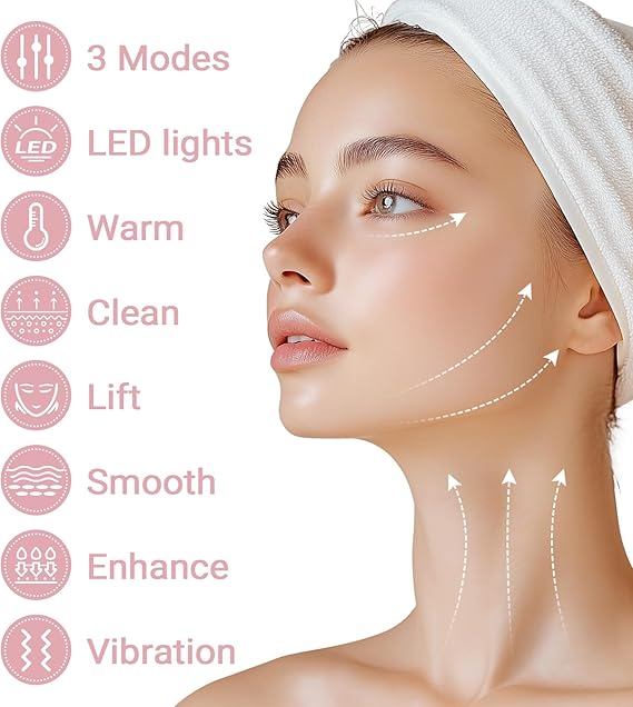 7 Colours Led Skin Care Facial Beauty Device with Vibration