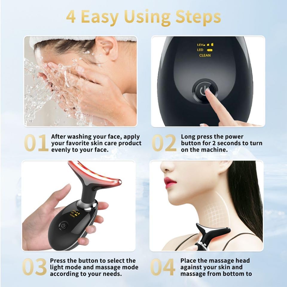 7 Colours Led Skin Care Facial Beauty Device with Vibration